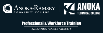 logos for anoka ramsey community college, anoka technical college, and the professional workforce training center